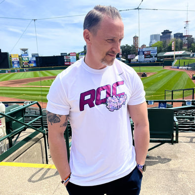 Rochester Red Wings ROC the Lilac White Dri-Fit T-Shirt