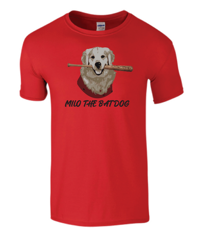 Rochester Red Wings Red Milo the Bat Dog Tee