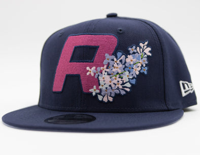 Rochester Red Wings ROC the Lilac Navy Snapback Cap