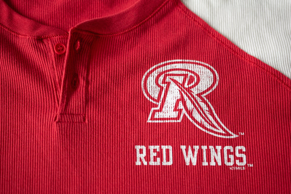 Rochester Red Wings Womens Henley Short Sleeve T-Shirt