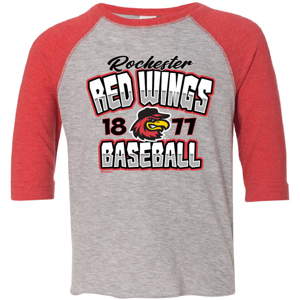 Rochester Red Wings Toddler Raglan Baseball T-Shirt
