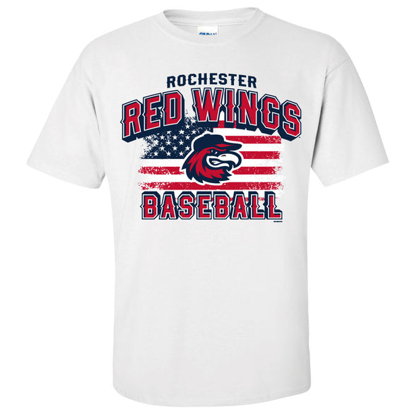 Rochester Red Wings White Patriotic Tee