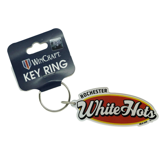 Rochester White Hots Wordmark Keychain