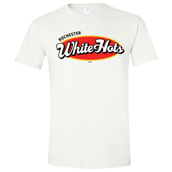 Rochester White Hots White Wordmark Tee