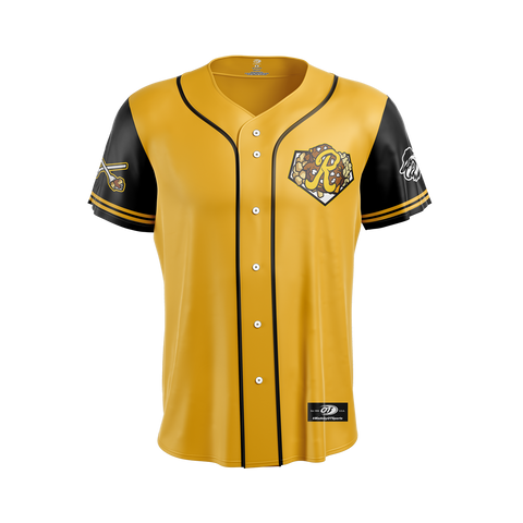 Rochester Plates Black and Yellow Alternate Jersey