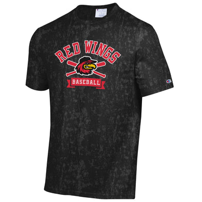 Rochester Red Wings Distressed Black Tee