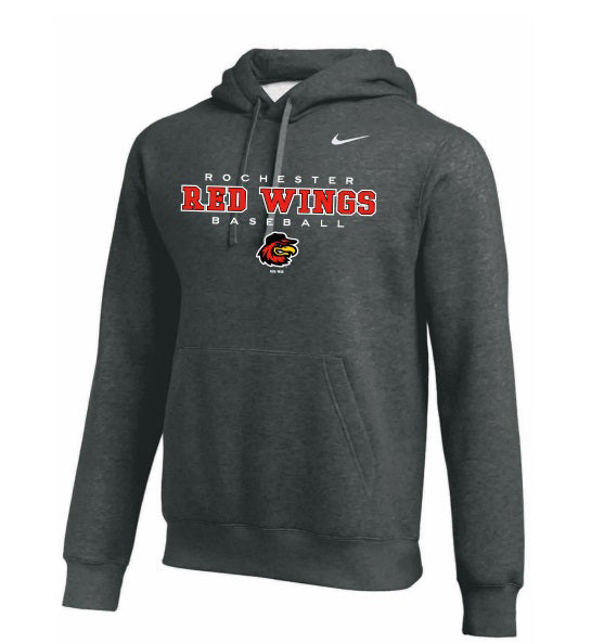 Rochester Red Wings Nike Charcoal Club Hoodie