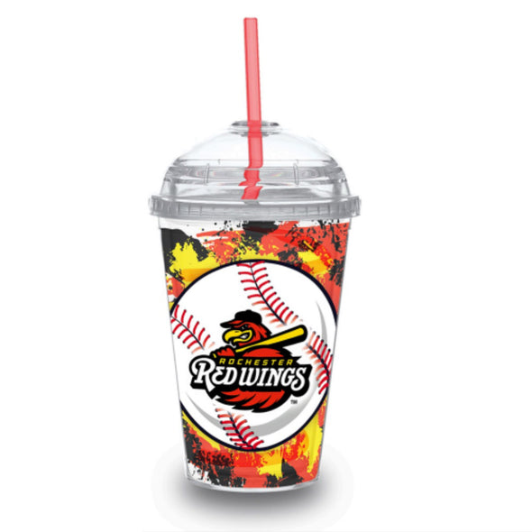 Rochester Red Wings Kids Tumbler with Swirly Straw