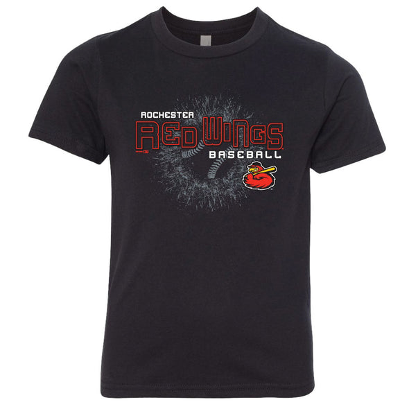 Rochester Red Wings Youth Black Explosion Tee