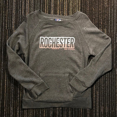 Rochester Red Wings Women's Charcoal Crew Neck