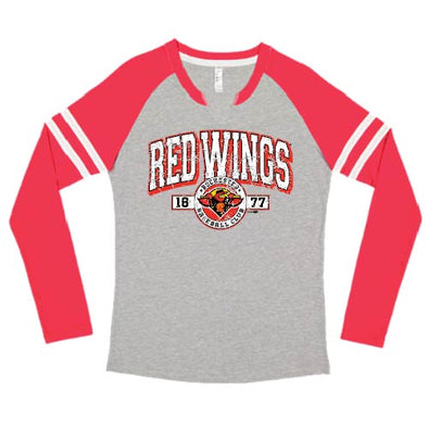 Rochester Red Wings Womens Long Sleeve Baseball Tee